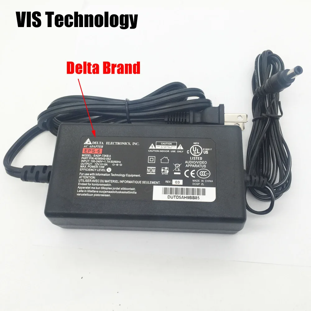 12V6A AC 100 в 240 адаптер преобразователя DC 12 В 6A 72 Вт источник питания 5 мм x 2 + гнездо