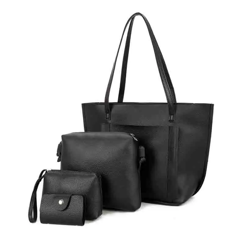 العلامة التجارية الشهيرة المرأة حقيبة الأعلى مقبض حقائب أزياء سيدة رسول حقيبة يد مجموعة بو الجلود مركب بولسا النسائي 4 قطعة/المجموعة