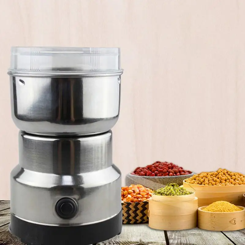 

European Standard Household Mill Stainless Steel Grain Grinder Ultra Fine Medicine Small Crusher Kitchen Powder Machine