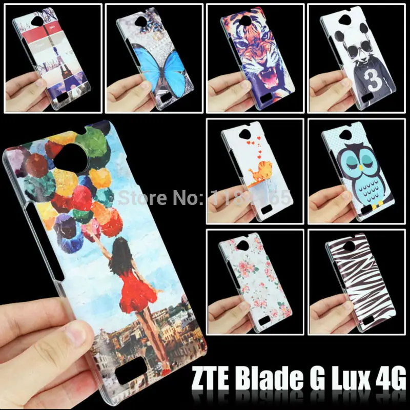 

Case for ZTE Blade G Lux 4G / V830W Patterns Colorful Fashion Plastic Hard Shell Protection Phone Back Cover