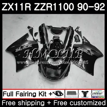 

Body For KAWASAKI NINJA grey black ZX 11R ZZR1100 ZX-11R 1990 1991 1992 50HC.17 ZZR 1100 ZX11 R ZX-11 R ZX11R 90 91 92 Fairing