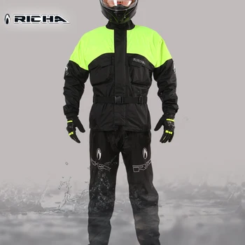 

RICHA Motorcycle Breathable Raincoat for Men and Women Summer Waterproof Suit Adult Split Rain Coat and Pants Rainwear