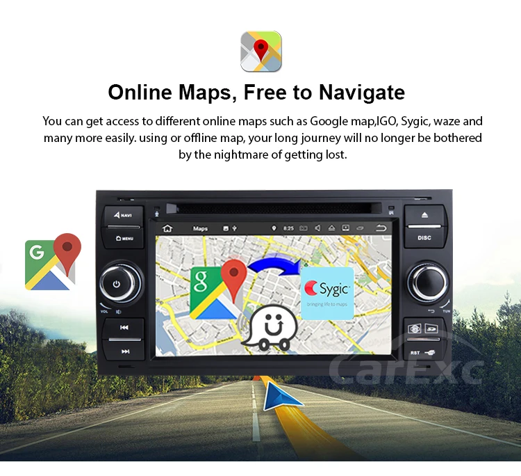 Discount Android 9.0 Octa Core Car DVD Player For FORD S-Max Kuga Fusion Transit Fiesta Focus II GPS WIFI Navigation Radi WIFI Stereo 16