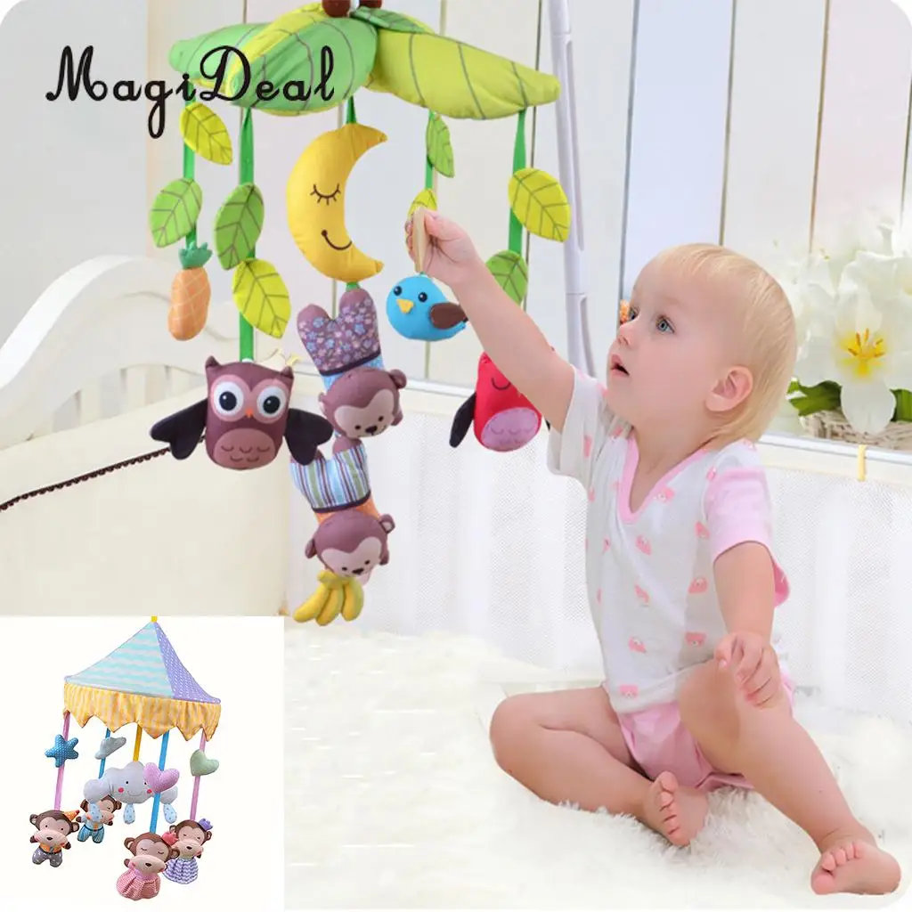 MagiDEal Baby Crib Mobile Music Box Bed Bell Wind up Set Developmental