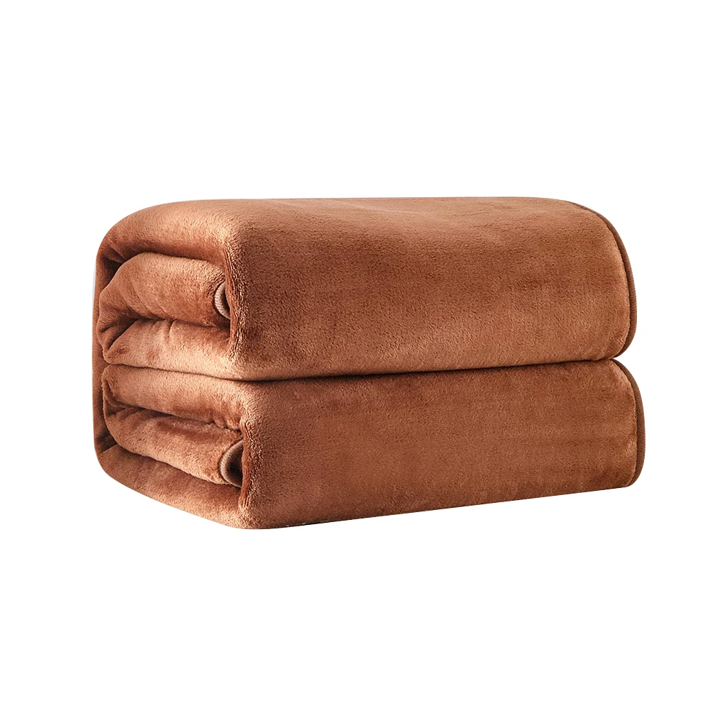 Фланелевое шерстяное Роскошное Одеяло, легкое удобное плюшевое однотонное одеяло из микрофибры для дивана, кровати, путешествия, одеяло s, постельные принадлежности - Цвет: 07