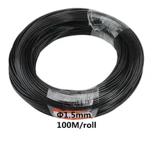 100 метров черный PE пластиковый волоконно-оптический кабель внутренний 1,5 мм конец светящийся оптоволоконный светильник для DIY волоконный плавательный бассейн наземный светильник ing