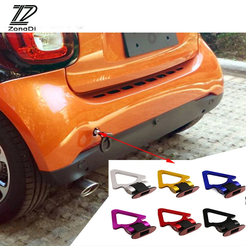 

ZD Car Auto Trailer Ring V Racing Tow Towing Hook Stickers For Hyundai Tucson 2017 Solaris ix35 i30 Suzuki Swift Mitsubish ASX