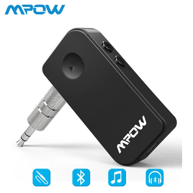 Mpow BH044 3nd Genetarion Беспроводной Bluetooth 4,1 приемник Handsfree 3,5 мм аудио потокового воспроизведения музыки адаптер приемник для автомобиля Главная - изображение