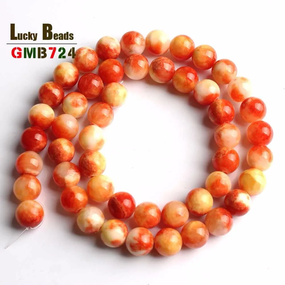 Бисер из натурального камня цветной облачный камень Нефритовый ручной работы F01866-12_3