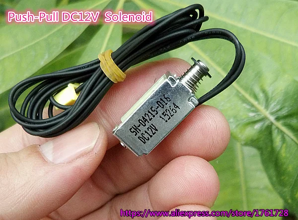 

Brand new DC12V micro electromagnet stroke 4mm 10*11*21mm Push-Pull Solenoid open frame solenoid~