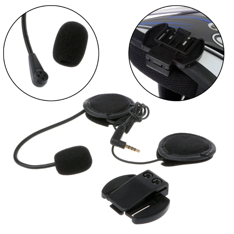 Motorcycle Earphone Speaker Intercom Accessories 3.5mm Jack Plug&Clip For V4 V6