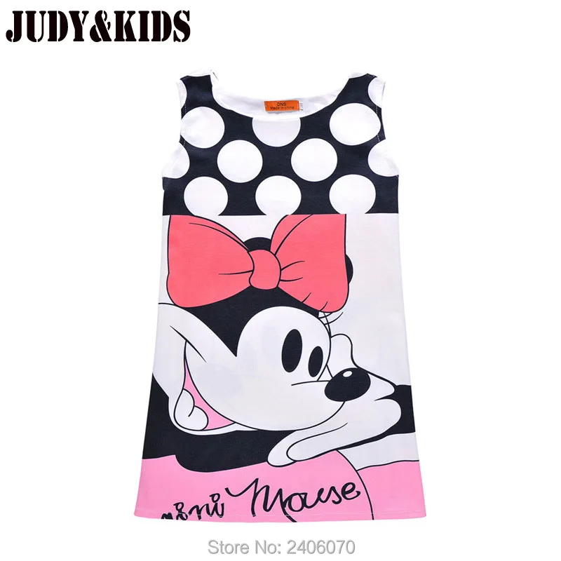 

mickey bobo choses Girl Dress teens Clothes Robe Princess Fille party dress one-piece sundress dresses with sleeveless