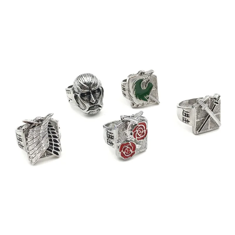 Embl/ème de Scouting Legion Anneaux en alliage pour cosplay usage quotidien 17 mm Ailin Online Bague Attaque des Titans Ailes de la Libert/é