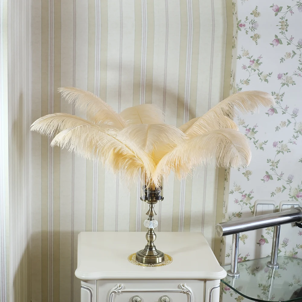 Модные новые цветные пушистые перья страуса 45-60 см, Большие Перья для свадебной вечеринки, украшения для дома