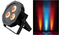 20 шт./лот, тонкий Пар свет 3x3 Вт RGB Tri 3in1 LED-Телевизор с par36 свет DMX Свадебные оборудования сценического освещения