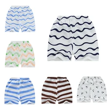 Хлопок Летние Детские обувь для девочек мальчиков спортивные шорты дети полосатый играть Короткие дешевые брюки