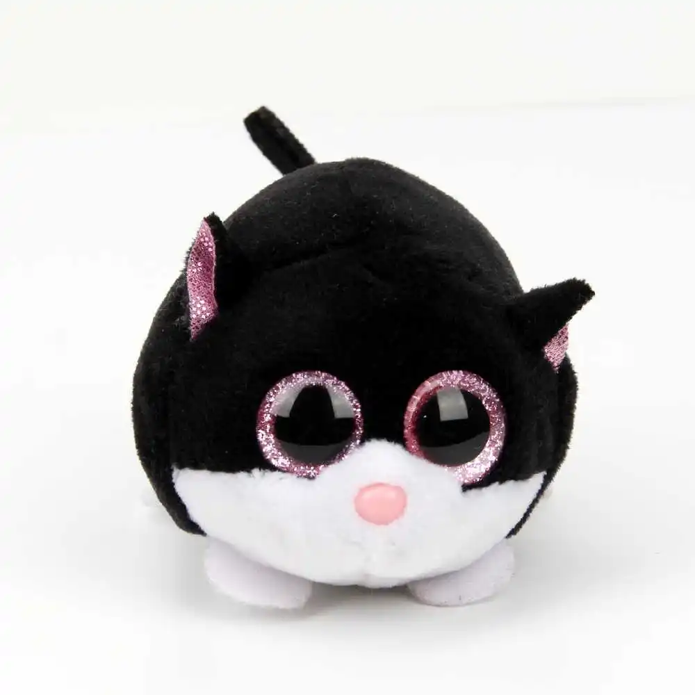 

10cm kawaii Original Ty Beanie Boos Big Eyes Plush Toy Doll Black Cat toys for children halloween baby toys