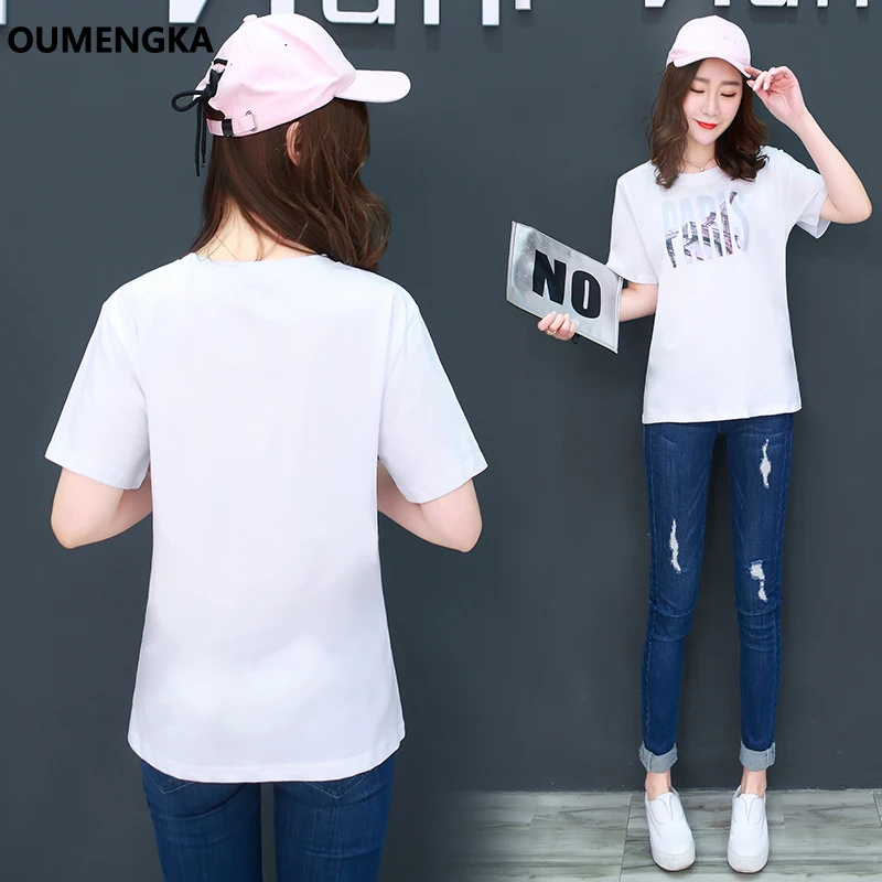 أزياء العلامة التجارية 2019 تي شيرت طباعة المرأة تي شيرت س الرقبة قصيرة الأكمام الصيف قمم المحملة الاتجاه نمط الوردي الأسود الملابس S-3XL أزياء العلامة التجارية 2019 تي شيرت طباعة المرأة تي شيرت س الرقبة قصيرة الأكمام الصيف قمم المحملة الاتجاه نمط الوردي الأسود الملابس S-3XL