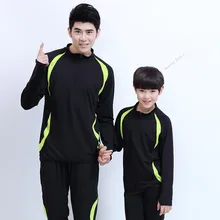 Adsmoney/осенне-зимние спортивные костюмы с длинными рукавами для родителей и детей, пуловер, футболка на молнии, спортивный костюм для бега по футболу