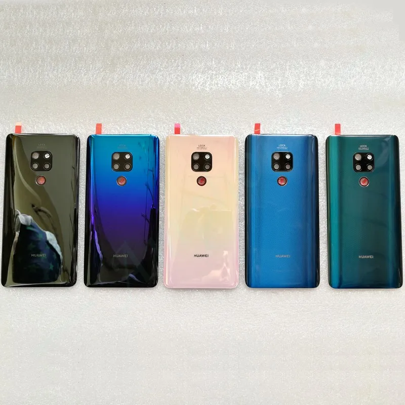 Оригинальная задняя крышка из закаленного стекла для huawei mate 20, запасные части, задняя крышка для батареи, корпус+ рамка для камеры+ крышка для вспышки