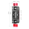 15mm tige plate-forme pince Double trous 1/4 3/8 filetage téléobjectif Support Rail photographie système pour DSLR caméra Cage ► Photo 2/6