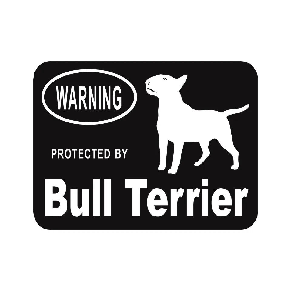 Cunymagos Creative Fashion Protected By Bull Terrier Protected Animal Car Tail Car Stickers Motorcycle Auto Stickers 13 (3)