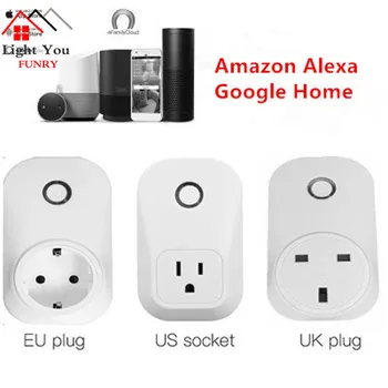 

WIFI Smart Socket EU/UK/US Plug 110- 240V 16A Remote Control Smart Timing Switch Work For Amazon Alexa/GoogleHome