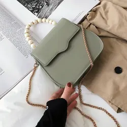Женские сумки с магнитной пряжкой и жемчужинами, сумка через плечо, женские сумки через плечо, простые дизайнерские кошельки и сумки