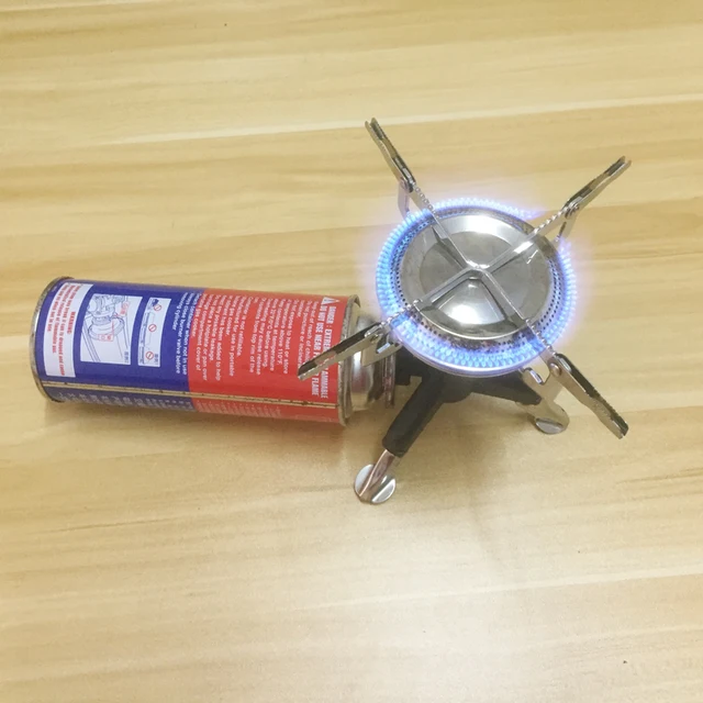 US $9.36 1pc Portable Stainless Steel Mini Camping BBQ Gas Stove Outdoor Hiking Picnic Survival Cookout Fold