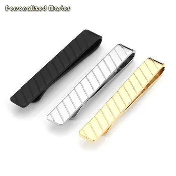 

Personalized Master Customized Date Name Tie Clips Stainless Steel Men Tie Bar Clip Father's Day Wedding Groomsman Birthday Gift