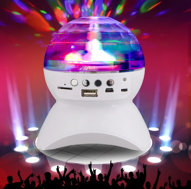 

2017 Party Starter/Bluetooth Wireless Speaker with LED Color Changing Stage Light Show Auto Rotating Crystal Disco Ball