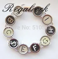 

Regalrock Fashion Typewriter Punctuation Wristwatches Key Bracelet