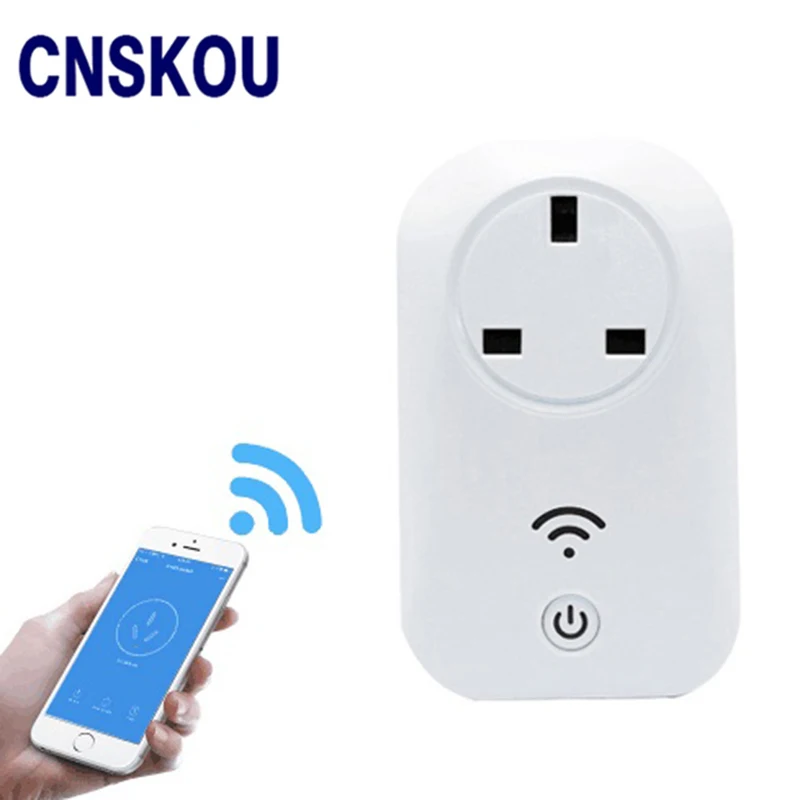 

Cnskou British Standard 13A Timer Wireless Wifi Phone App Control Smart Wall Power Plug Portable Socket Outlet