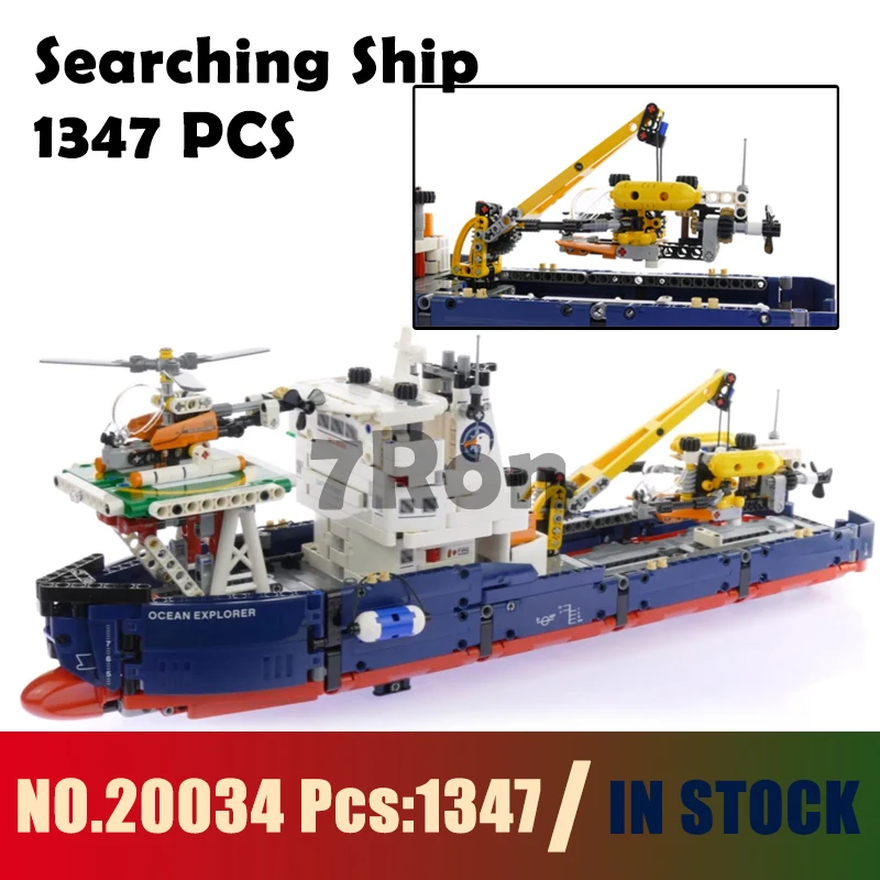 

Model building blocks 20034 1347pcs Figure Bricks Compatible with Lego Technic 42064 Searching Ship Set toys hobbie for children
