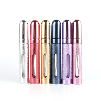 

6ml Mini Portable Travel Aluminum Perfume Bottles With Sprayer Pump Empty Refiiable Spray Case