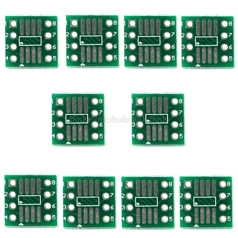 

1 Set 10Pcs SOP8 SSOP8 TSSOP8 to DIP8 Adapter Converter Interposition Moudle PCB Board O19 dropship