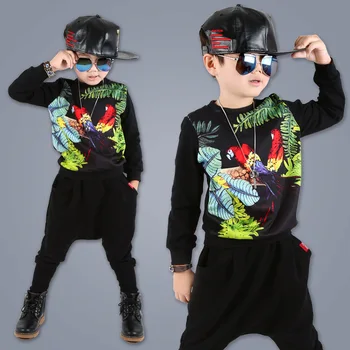 

Children's Children's Autumn New Boy's Suit New 2016 Cuhk Children Long Sleeve Movement Two-piece Boys Girls Set