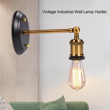 

Vintage Industrial E27 Wall Light Lamp Holder for Home Bedroom Corridor Hall Decor Single Head