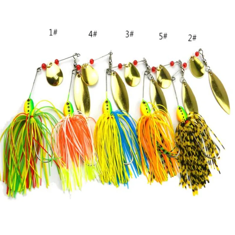 5pcs Mixed Color Spinner Fishing Lures Bass Tackle Hook NEW AUGUST4 5pcs Mixed Color Spinner Fishing Lures Bass Tackle Hook NEW AUGUST4