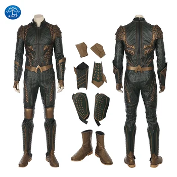 

Justice League Cosplay Costume Aquaman Arthur Curry Outfit Halloween Costumes For Unisex Movie Superhero Boots Adult Men Custom