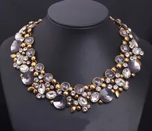 2017 Fashion Chunky Collar Choker Statement Vintage Jewelry Luxury Crystal Necklaces & Pendants Jewelry Women New Design
