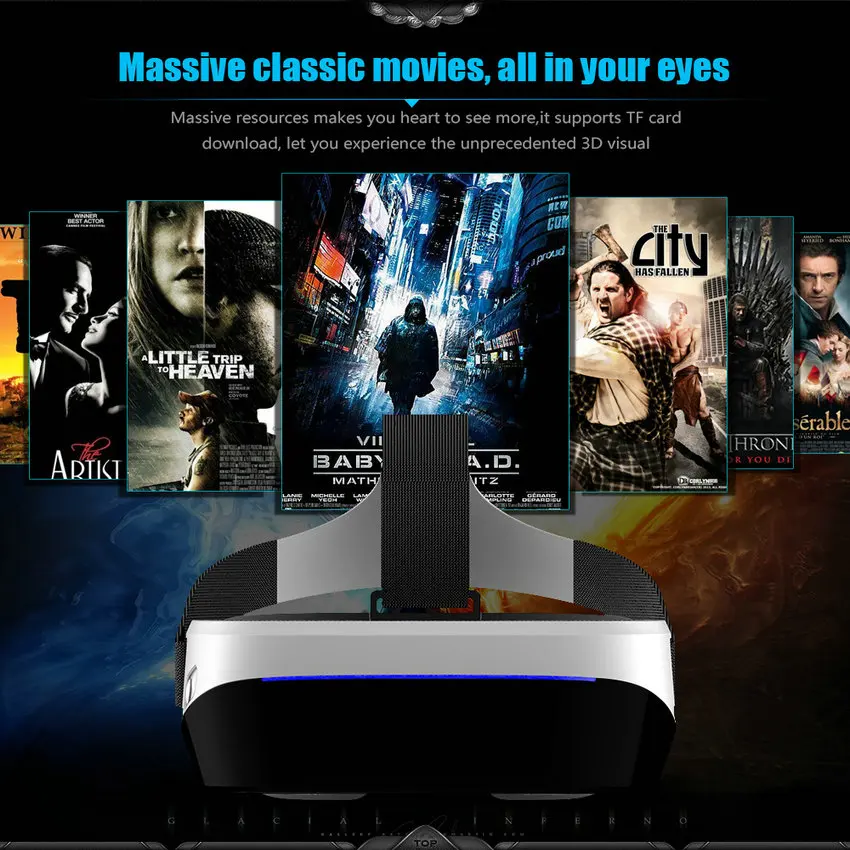 VR Box 3 0 профессиональные очки 46 для ПК 3D частный кинотеатр 80 дюймов 640*360 8 Гб ROM