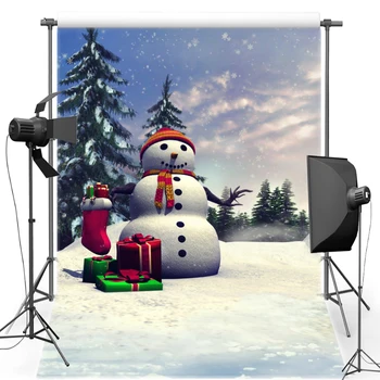 

MEHOFOTO Snowman New Fabric Flannel Photography Background New Year Christmas Backdrop Vinyl For Family photo studio F1715