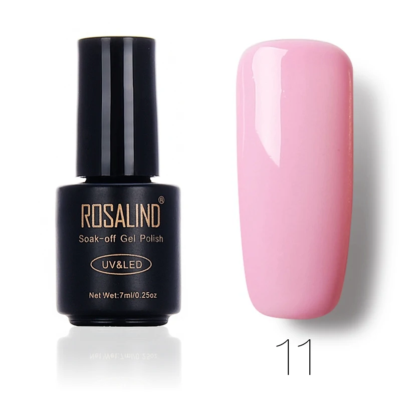 ROSALIND Гель-лак для ногтей 7 мл чистый цвет замачиваемый УФ-гель стойкий лак для ногтей Дизайн ногтей Гель-лак для ногтей - Цвет: 11