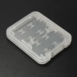 Пластик прозрачный 8 в 1 Micro SD SDHC TF MS карты памяти протектор держатель дело Коробка для хранения сумка