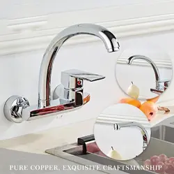 Кран медного цвета для ванной настенный кухонный водопроводный кран мыть одно отверстие бассейн водопроводный кран моечный стол