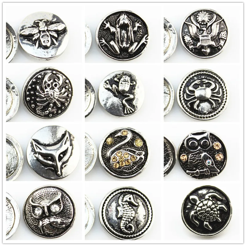 18MM metal rhinestone snap button (321)_