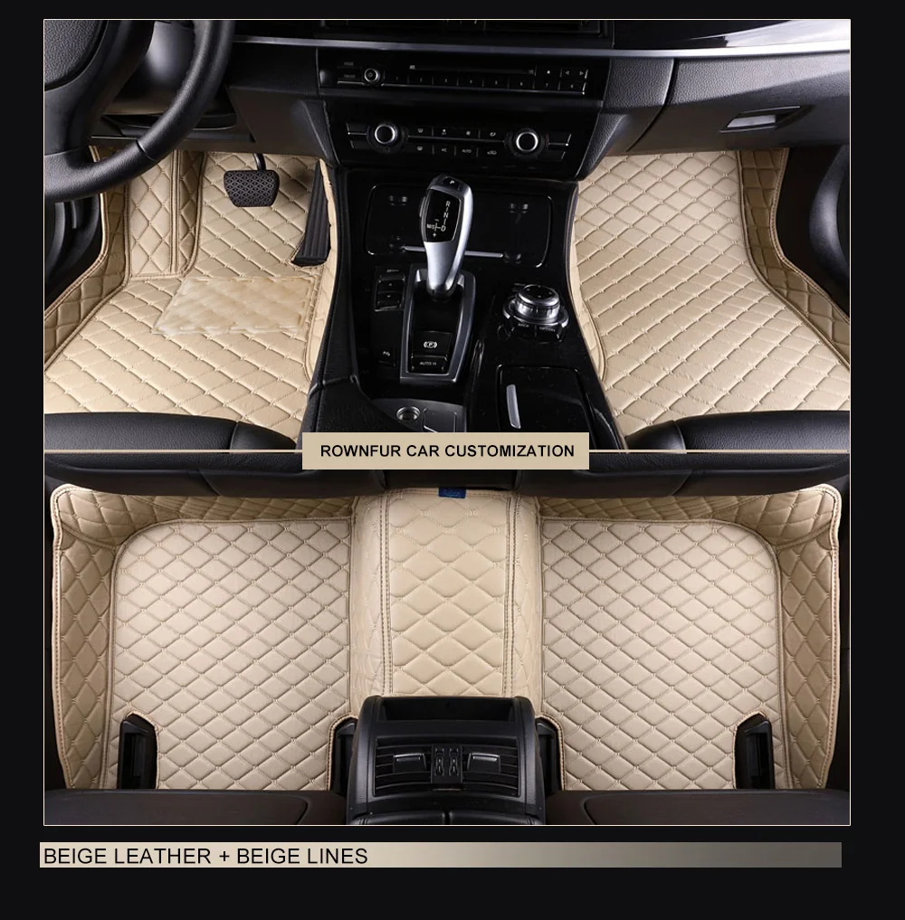 AUTOROWN Кожаные коврики для Toyota Land Cruiser 100/120/200 Аксессуары в салон машины 3д коврики для авто из эко-кожи Коврики для тойота ленд крузер 100/120/200 Водонепроницаемые Ковры из экокожи для Land Cruiser