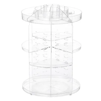 

Hot Sell Fashion 360-degree Rotating Makeup Organizer Box Brush Holder Jewelry Organizer Case Jewelry Makeup Cosmetic