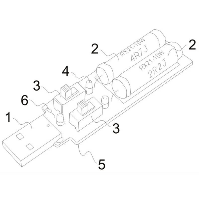 Регулируемый переключатель резистор USB DC электронная нагрузка 5 в 1A 2A 3A емкость батареи тестер напряжения разряда сопротивление